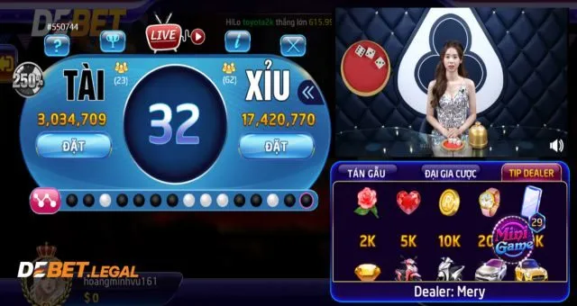 Cách chơi Tài Xỉu Livestream Debet chuẩn xác