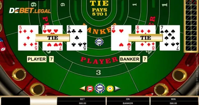 Luật rút bài Baccarat Debet 