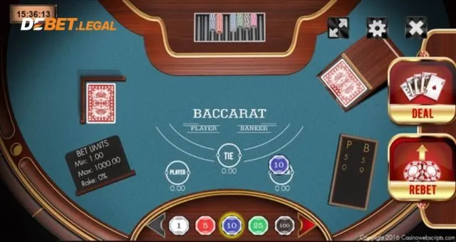 Những quy luật Baccarat Debet chuẩn xác