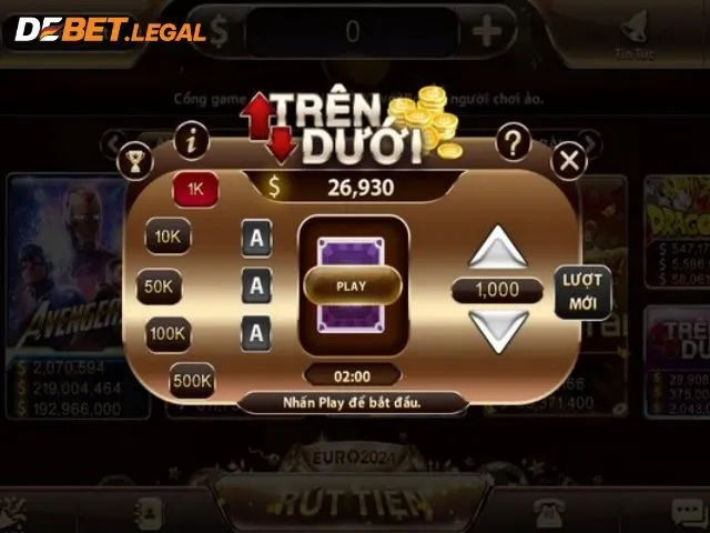 Tham Gia Game Trên Dưới Tại Debet